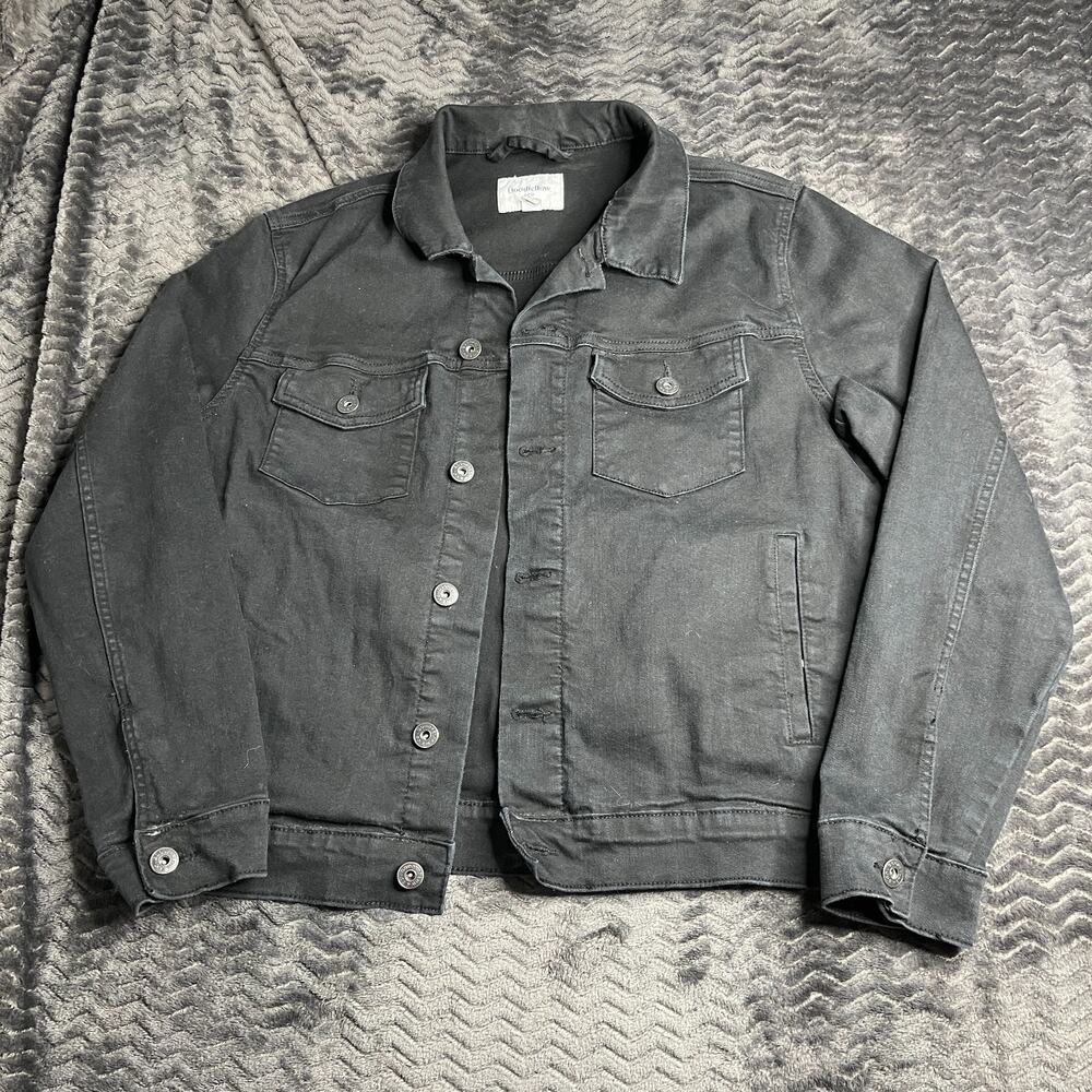 Denim Jacket Black Goodfellow & Co Men's Size Large Button Up